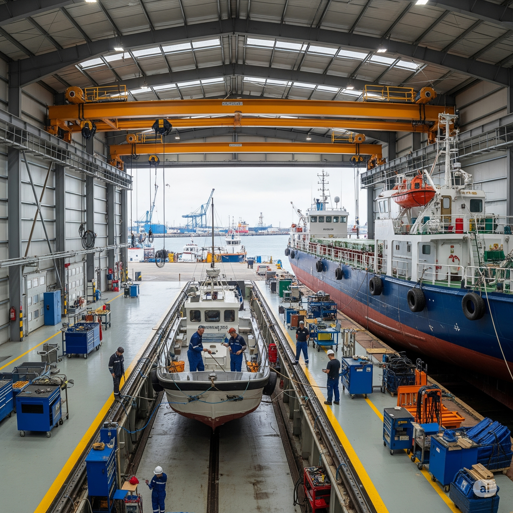 Shipyard docks